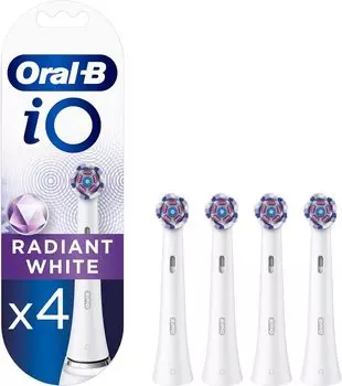 Сменная насадка для зубной щетки Oral-B iO Radiant White, белая, 4 шт.