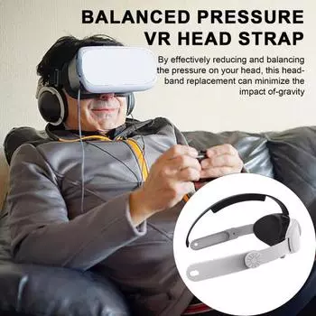 Сменная повязка на голову для гарнитуры VR, удобная посадка, регулируемая, простая установка, аксессуары для очков VR для Meta Quest 3 белый