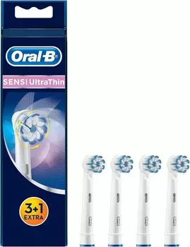 Сменная щетка Braun Oral B с мягкой сверхтонкой щетиной (4 шт) EB60-3+1 белый