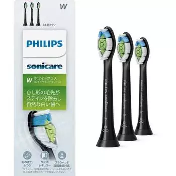 Сменная щетка Philips Sonicare White Plus Regular (3 куска) Оригинальный унитаз HX6063/96 Черный
