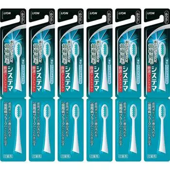 Сменная щетка Systema Sonic Assist Brush, обычная зеленая, 2 x 6 шт. (электрический)