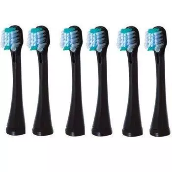 Сменная зубная щетка Panasonic Sonic Vibration, черная, 2 шт. x 3 набора, 6 шт., универсальная, EW0909-k (всего штук)