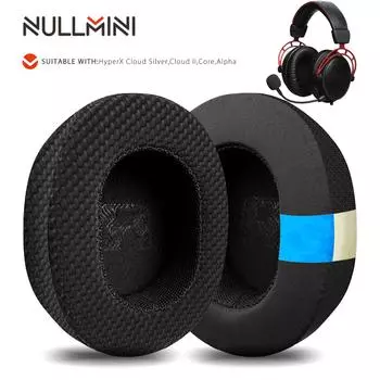 Сменные амбушюры Nullmini для наушников HyperX Cloud Silver,I,II,Core,Alpha, охлаждающие гелевые амбушюры, подушечка для оголовья