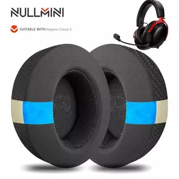 Сменные амбушюры Nullmini для наушников Hyperx Cloud 3, охлаждающие гелевые амбушюры, подушечки для наушников, оголовье