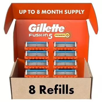 Сменные кассеты для бритвы Gillette Men s Fusion5 Power, 8 шт., 1 шт.)8 графов (Пакет из 1), 1) 8 графов (Пакет из 1)