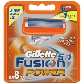 Сменные лезвия для бритвы Gillette Fusion Power 8 5+1
