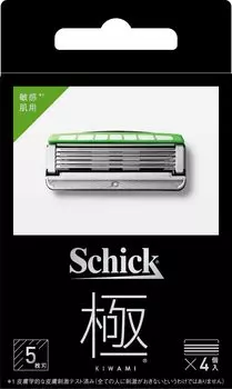 Сменные лезвия Schick Extreme KIWAMI для чувствительной кожи (4 шт)