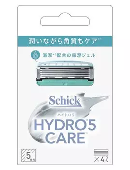 Сменные лезвия Schick Hydro 5 Care для бритья (4 шт) зелёный