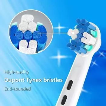 Сменные насадки для электрической зубной щетки Oral B/B Raun / SmartSeries/TriZone/Advance Power/Pro Health/Triumph/3D 4*PCS белый