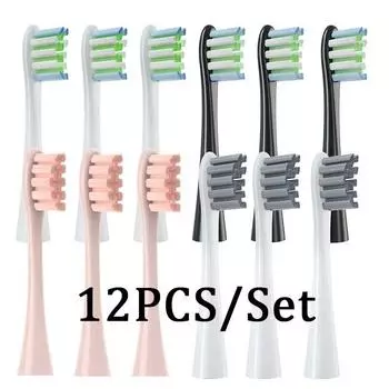 Сменные насадки Dupont с мягкой щетиной, 12 шт., для Oclean X/X Pro/Z1/F1/One/Air 2/se Sonic, электрическая зубная щетка