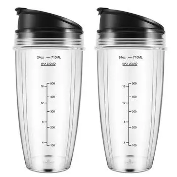 Сменные стаканы 24 унции, совместимые с блендерами Ninja Nutri BN401, BN701, SS101, BN400, BN800, BN801 CHINA