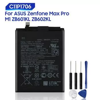 Сменный аккумулятор для ASUS Zenfone Max Pro M1 6,0 дюйма; ZB602KL X00TDE ZB601KL X00TDB C11P1706 Оригинальный аккумулятор 5000 мАч