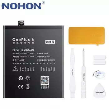 Сменный аккумулятор для телефона NOHON Oneplus 7 Pro 6 5 5T 3 One Plus 1+ BLP637 BLP657 BLP637 BLP699 BLP685 A6000 A5010 A5001 аккумулятор оригинальной емкости BLP657