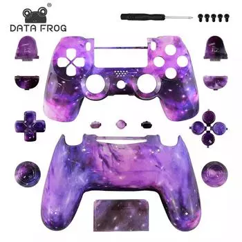 Сменный чехол Data Frog для контроллера PS4 Slim JDS 040, пластиковый корпус, кнопки, ремонтный комплект для PlayStation 4 Slim/Pro Yellow