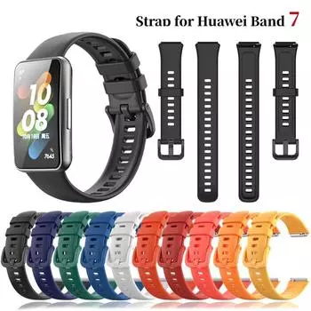 Сменный ремешок для Huawei Band 7, мягкий силиконовый ремешок для часов, аксессуары для умных часов, браслет-браслет для Huawei Band 7 Correa For Huawei Band 7