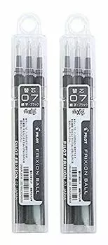 Сменный стержень Pilot Friction Ball Fine Point Black LFBKRF30F3B x 2 Набор из 2 шт. 0,7 мм