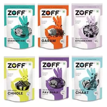 Смешанная кухня Zoff, Шахи Бирьяни Масала 100 г, Гарам Масала 100 г, Король Масала 100 г, Чхоле Масала 50 г, Павбхаджи Масала 50 г, Чаат Масала 100 г