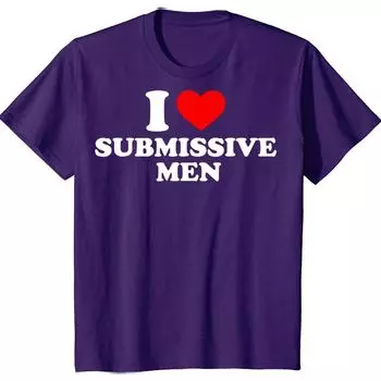 Смешные футболки I Love Submissive Men Heart, хлопковые уличные футболки с коротким рукавом, подарки на день рождения, летний стиль S