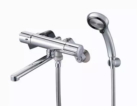 Смеситель для душа SANEI Thermo с ультратонкой ручкой для подачи воды, изготовленный для душа общего назначения SK18CT6, стопор, покрытый металлом, экономия 50%, Япония, места, серебряный
