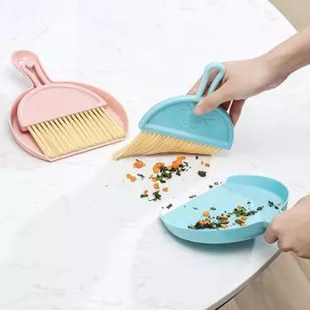 Smiley Face Desktop Mini Mini Broom Щетка для чистки клавиатуры с совком Маленький набор щеток для уборки беспорядка на компьютере Smiley зелёный