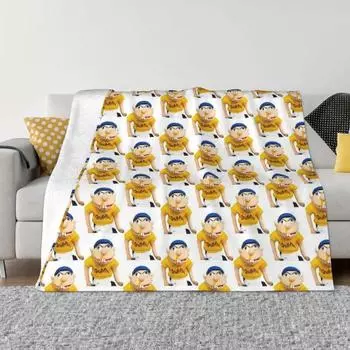 SML Jeffy Puppet одеяло с флисовым принтом, многофункциональные мягкие пледы с героями мультфильмов для кровати, дивана, покрывала 75x100cm 30x40in