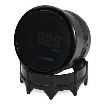 Smoke Lens 2 52mm Tachometer Auto Car 0-9999RPM Tacho Gauge Digital RPM Meter for 4 6 8 Cylinder Gasoline Racing Car 12V