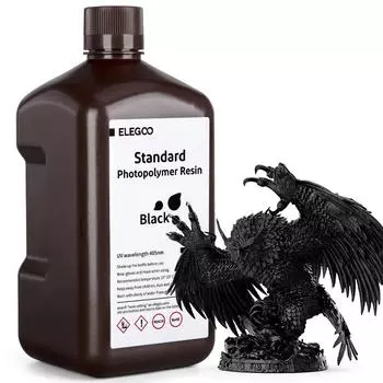 Смола для 3D-принтера ELEGOO 2 кг 405 нм УФ-отверждаемая стандартная фотополимерная смола серый