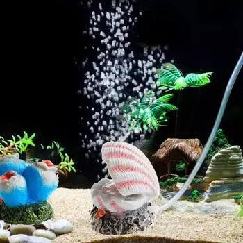 Смола для аквариума Sea Pearl Shell Bubble Stone Oxygen Pump Fish Tank Decoration Bubble Diffuser Volcano