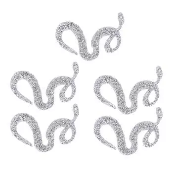 SnakE Shaped Стразы Отделка Лента Сетка Обертка Рулон DIY Аксессуары Для Одежды Аппликация (Серебряный) серебряный