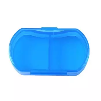 Snap-on design Mini Medicine Box With Lid Pill Packing Box 2-gird Pill Box Medicine Storage
