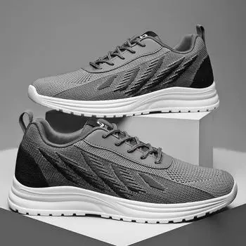 Sneakers for Men 2025 Autumn New Style Thick Sole Simple Tennis Soft Sole Comfortable Casual Breathable Running Shoes Large Size 39 бежевый