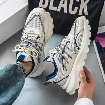 Sneakers men s new spring and summer mesh breathable casual dad shoes men s teen trend wear-resistant running shoes 39