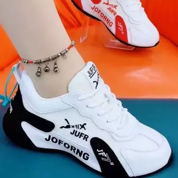 Sneakers Women s Causal 2024 Summer New Fashion Breathable Mesh Lace Up Sports Shoes for Women Platform Ladies Walking Shoes 36