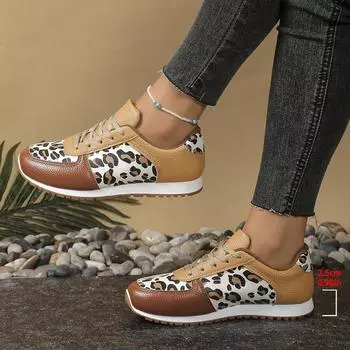 Sneakers women s spring new foreign trade large size European and American thick-soled color matching casual low-top sports single shoe manufacturer 36 чёрный