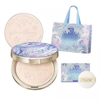 Snow Beauty Brightening Skin Care Powder A Main Refill Limited Set for basis Face powder 25g Refill 25g Special paper face powder Smooth soft puff