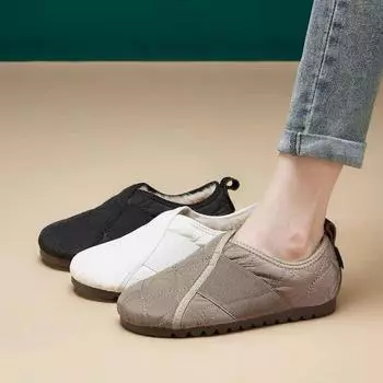 Snow boots women s new 2024 cotton shoes winter velvet thickened women s shoes waterproof comfortable bread shoes tide 35