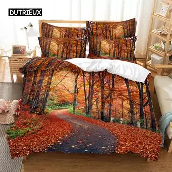 Snow Tree Bedding Set Duvet Cover Set 3d Bedding Digital Printing Bed Linen Queen Size Bedding Set Fashion Design EU single(135x200cm)