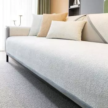 Snow Velvet Chenille Sofa Cushion Four Seasons Universal Simple Modern Sofa Cover Cloth Cover Cover All-Inclusive Universal Non-Slip Cushion 70X70
