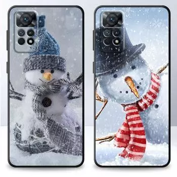 Snowman Merry Christmas Bumper Back Silicone Case for Realme 6s Narzo 9i 8i 5s V25 5 8 9 Pro 6 7i 7 6Pro 9Pro 8Pro 9 5G SE bag Realme 5(5i 5s 6i)
