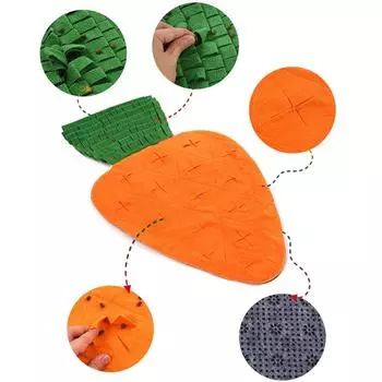 Snuffle Mat for Dogs Fruit Vegetable Series Feeding Mat Interactive Dog Sniffing Foraging Mat for Encouraging Natural Foraging жёлтый