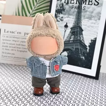 Snugly Labubu Clothes for Labubu Plush 17cm Doll Accessories for the First and Second Generation Labubu Toy, Dress-Up Set, Clothes, (LBB 06)