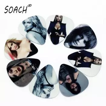 SOACH 10 шт., звезда рок-н-ролла, толщина 0,71 мм, дизайн «сделай сам», медиатор для гитары, язычок