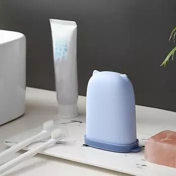 Soap Box Portable Silicone Sealed Leak-proof Bathroom Products Soap Dish Cute Travel Organizer белый
