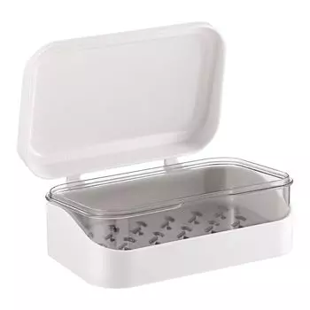 Soap Box White Soap Storage Rack Creative Draining Container for Bathroom Kitchen Shower Premium Material Hollow Design