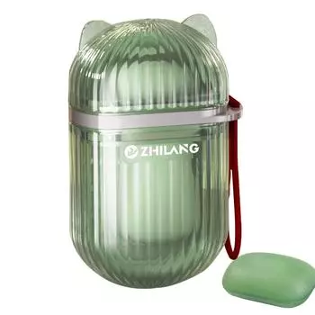 Soap Container With Lid Leak-Proof Soap Holder Soap Saver Holder Portable Soap Box With Draining Layer Soap Holder Travel Case
