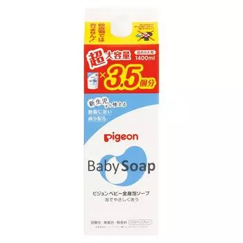 soap Pigeon baby whole body foaming soap months and 1400mL times [Baby refill] (0 up) 3.5