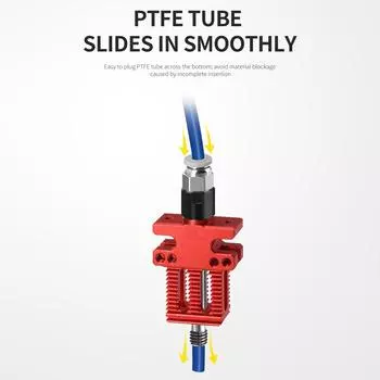 Собранный комплект экструдера Hotend с дополнительными 3 насадками диаметром 0,4 мм, совместимый с Creality CR-6 SE 3D разноцветный