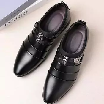 Social Shoe for Men Pointed Toe Leather Casual Official Dress Shoes Man 2024 Trend Cheap Clearance Elegant and Classic 39 Party 38