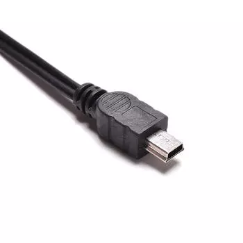 Соединительный кабель USB 3,5 мм к мини-USB стандартному аудиоразъему для колонок Mp3/4 чёрный