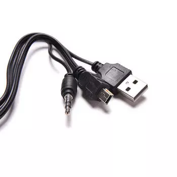 Соединительный кабель USB 3,5 мм к мини-USB стандартному аудиоразъему для колонок Mp3/4